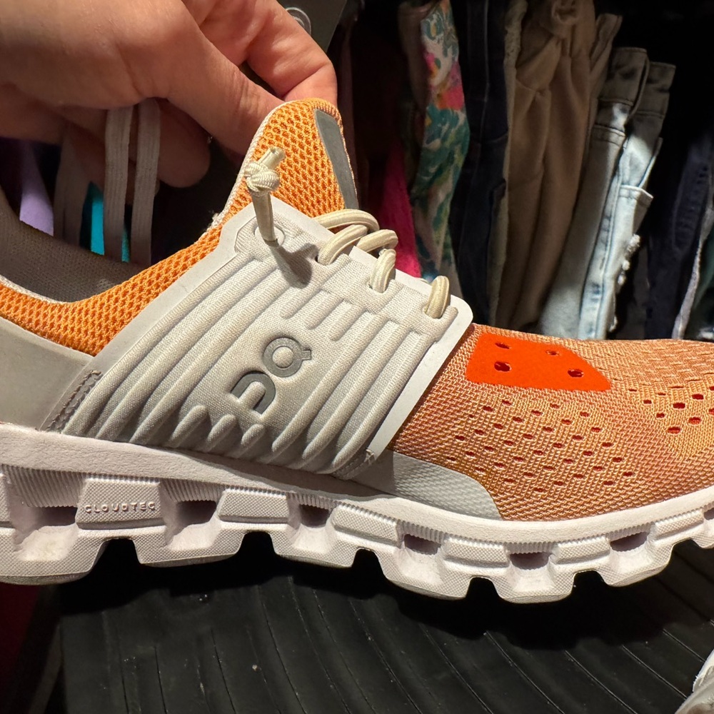 On cloud, running shoes